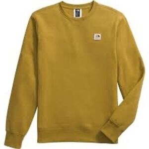 The North Face Mens Heritage Pass Crew Neck Sweatshirt Yellow Small